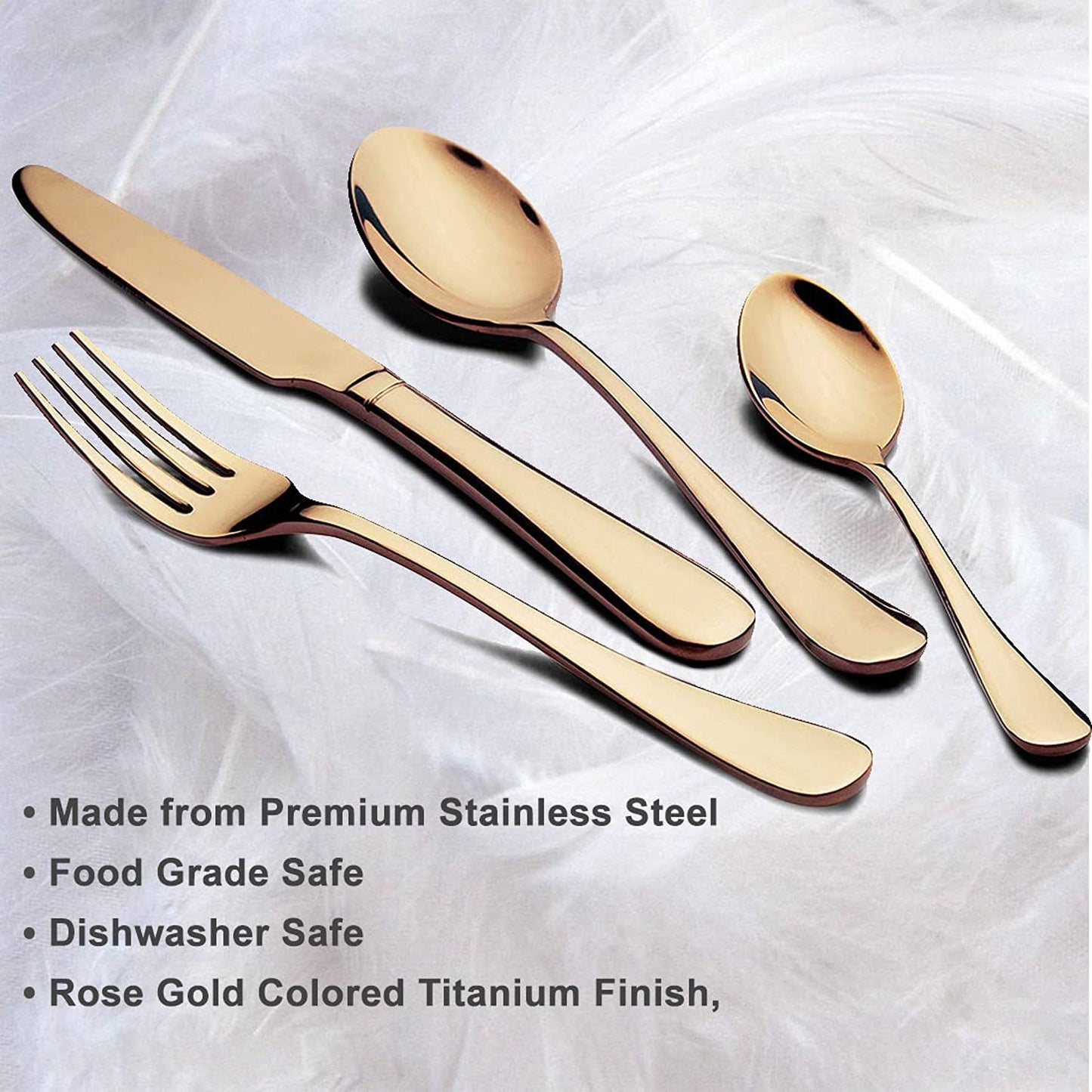 Kitchen Tableware Flatware Sets Kitchen Forks Spoons With Gift Box (24 Pcs Set)