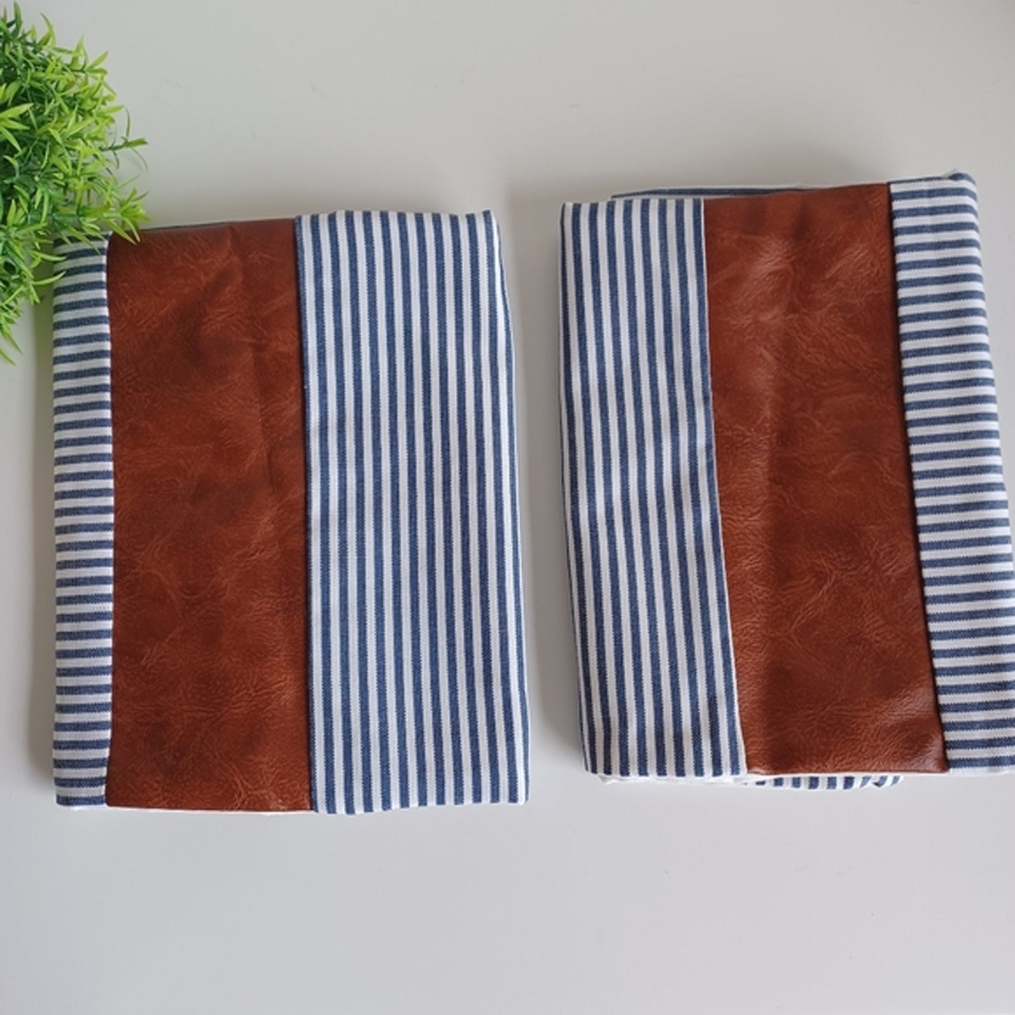 Pillow Covers Leather Cotton Cushion Covers (16 16 Inch 1 Pair 2 Pc)