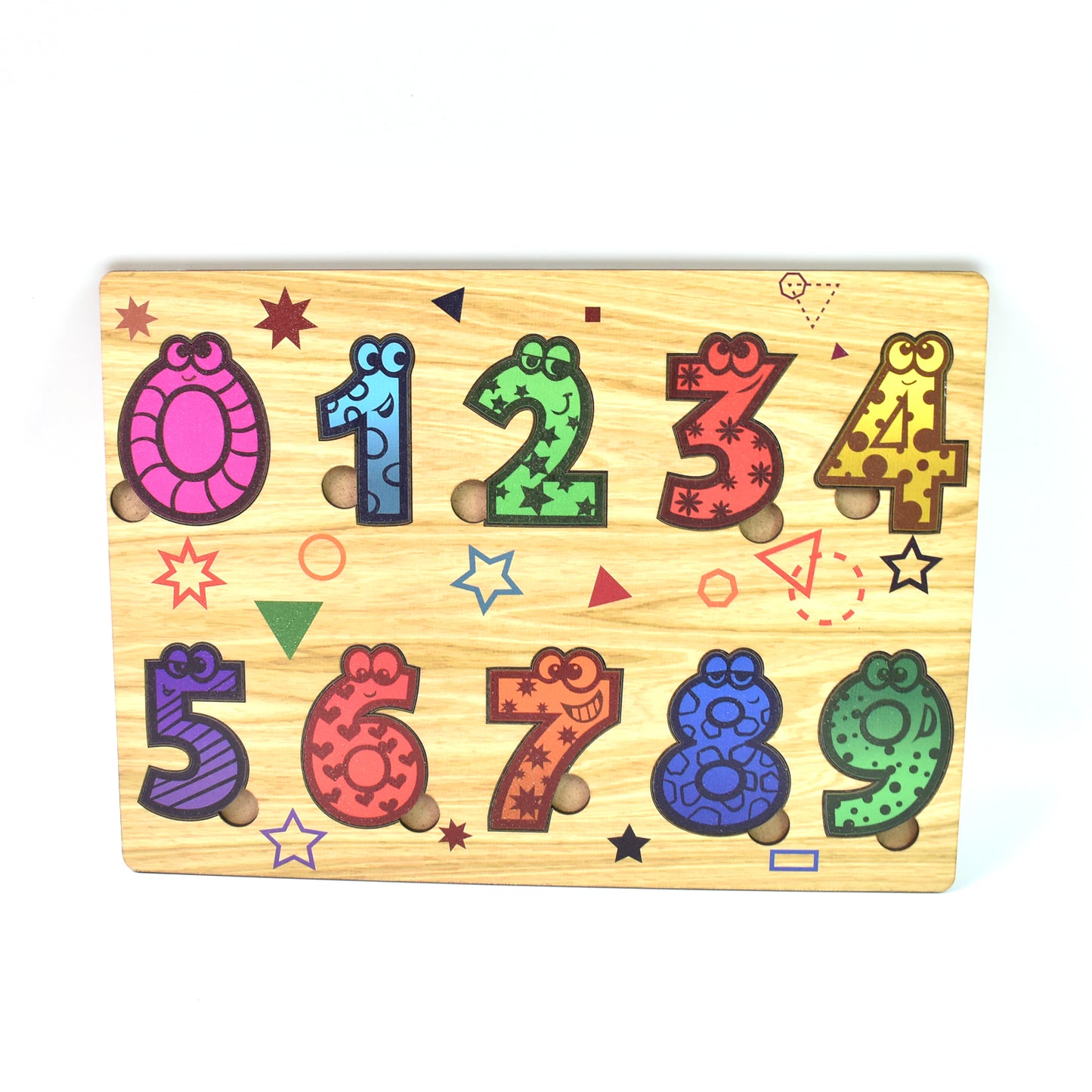 Wooden Number Puzzle Learning Educational Board (1 Set 2820 Cm)