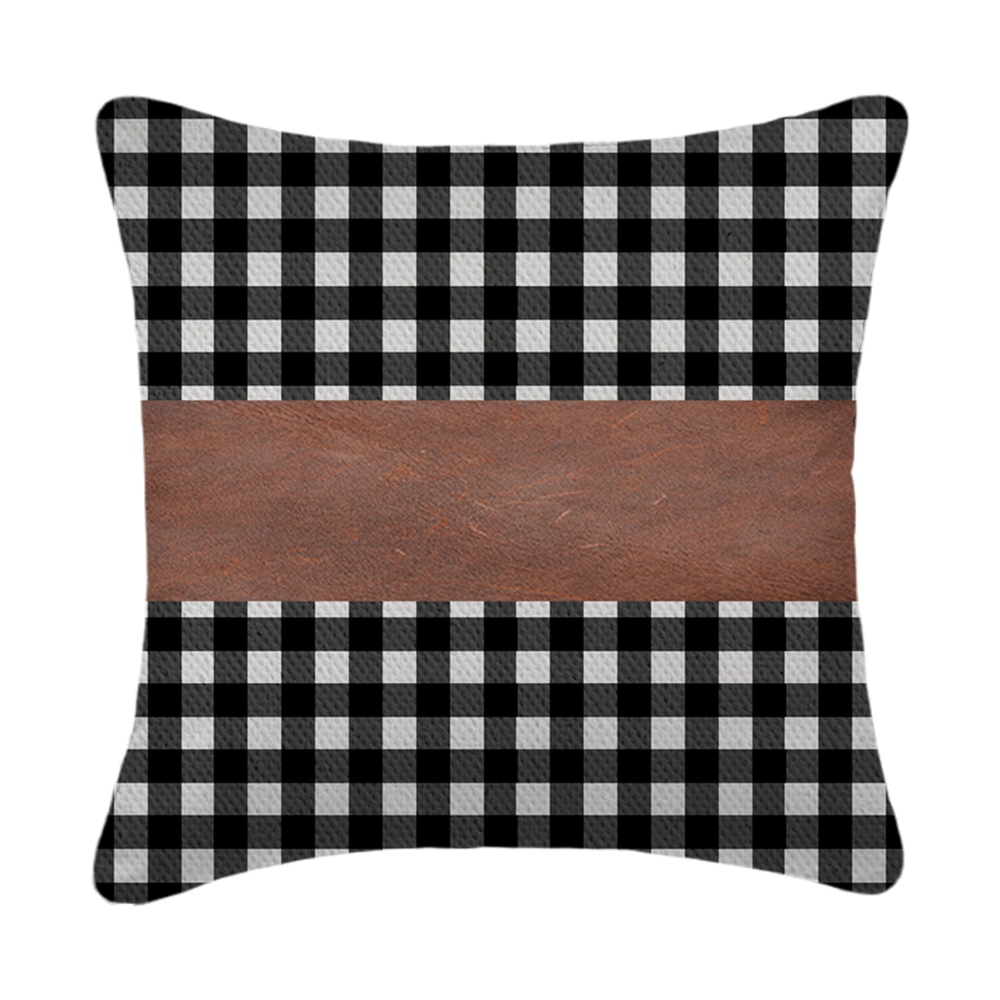 Pillow Covers Leather Cotton Cushion Covers (15 15 Inch 1 Pair 2 Pc)