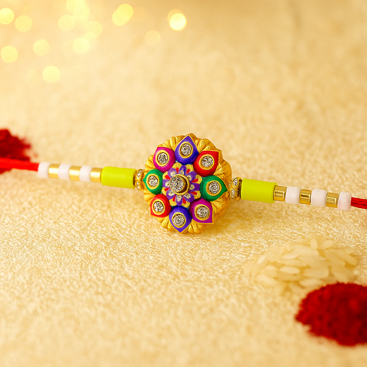 Multi-color Petal Rakhi