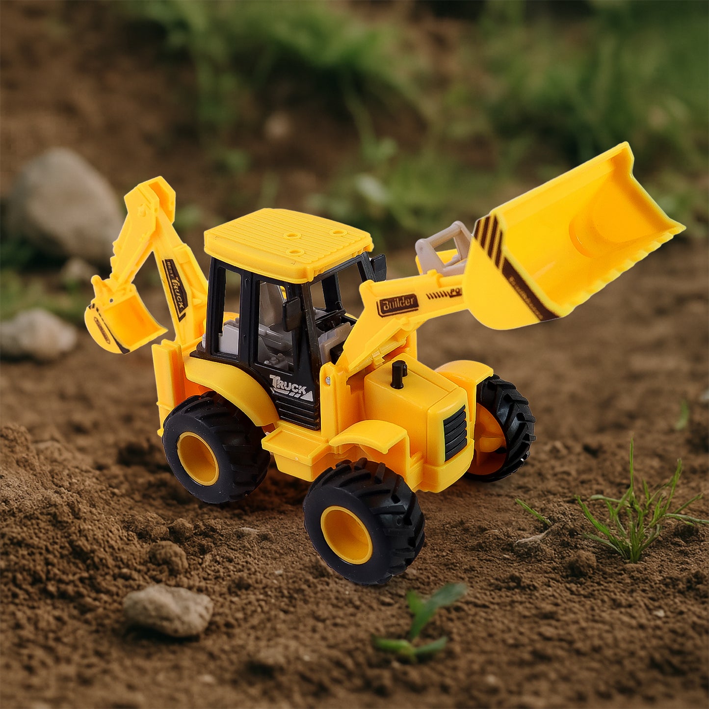 Lala Friction Powered Jcb Style Backhoe Loader Construction Toy Truck For Kids (1 Pc)