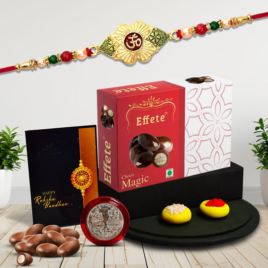 Rakhi (K1_263_em32)  Chocolate Magic 32gm Rakhi For Brother With Gift Rakhi With Chocolate Rakhi Combo For Brother Set Of 1 Rakhi Chocolate